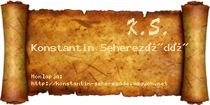 Konstantin Seherezádé névjegykártya